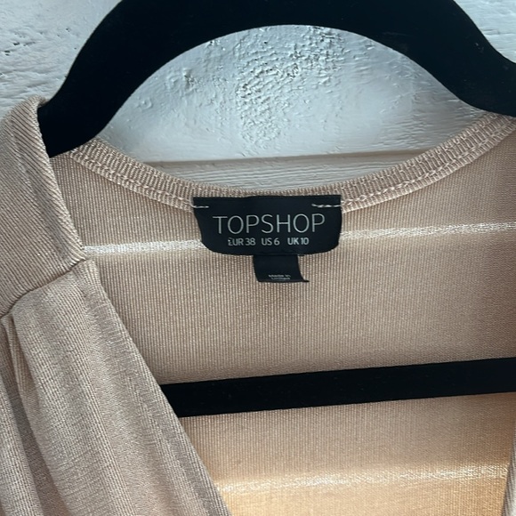 Topshop gold shimmery mini dress size 6 - Picture 2 of 8